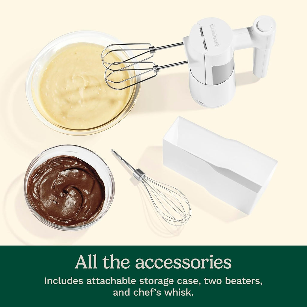 Cuisinart 5 Speed Hand Mixer with Storage Case, White, HM-150S