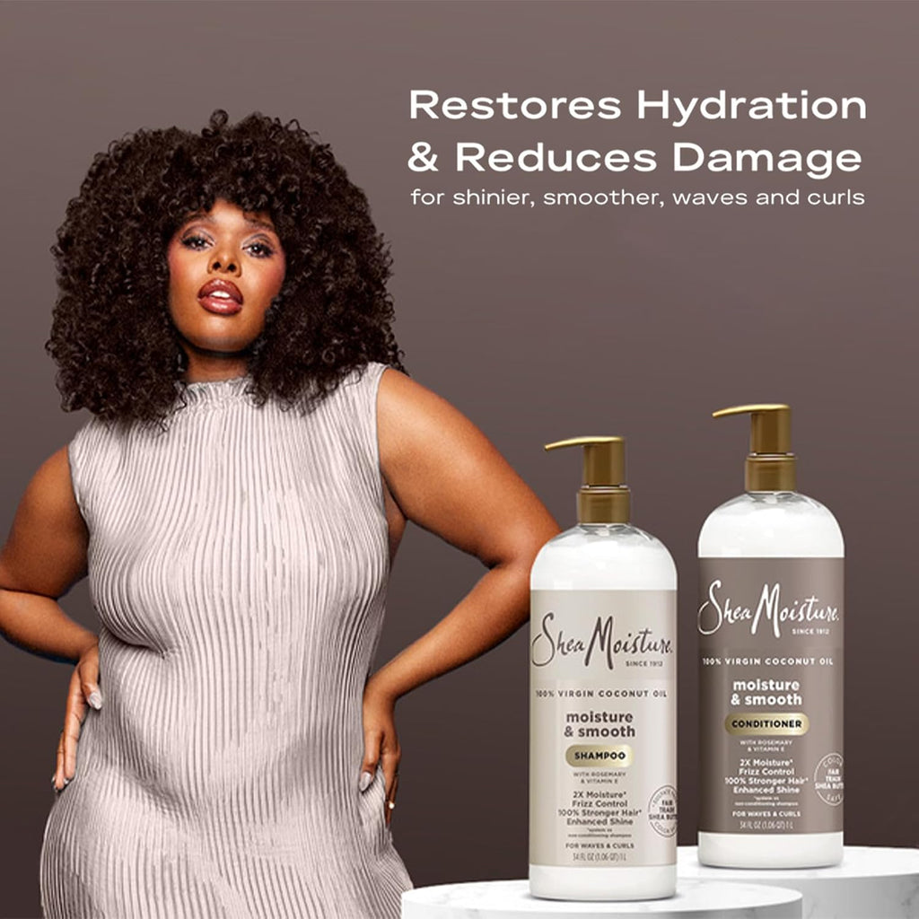 SheaMoisture Shampoo & Conditioner Set, Moisture & Smooth, 34 Oz Ea