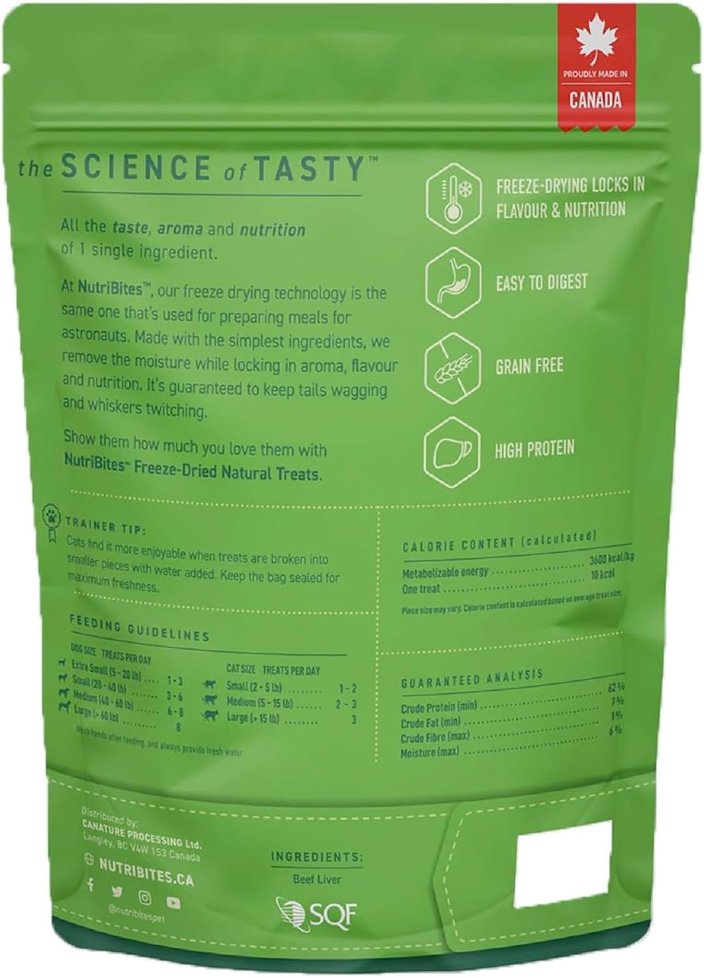 Nutri Bites Freeze Dried Beef Liver Dog & Cat Treats, Single Ingredient High Protein Pet Treats, 17.6 oz