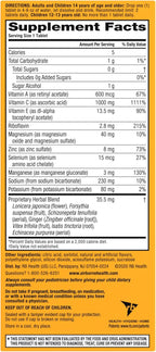 Vitamin C 1000mg (per serving) - Airborne Zesty Orange Effervescent Tablets (36 count in a box), Gluten-Free Immune Support Supplement With Vitamins A C E, ZINC, Selenium, Echinacea & Ginger