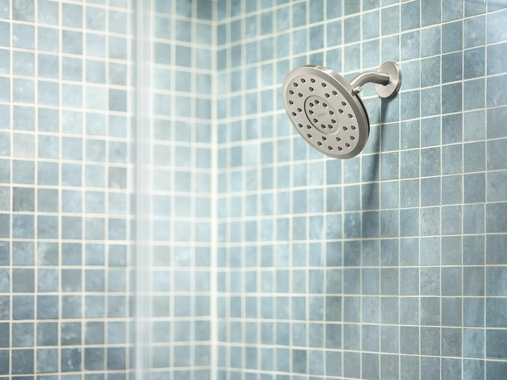 Moen Verso Eco-Performance Infiniti Dial Round Rain Shower Head, 6-Inch Diameter Spray Head, Spot Resist Nickel, 220R6EPSRN
