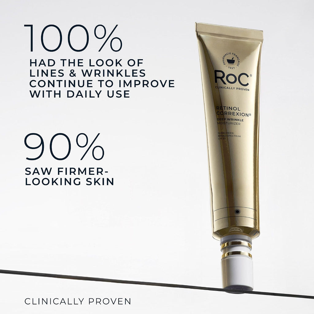 RoC Day and Night Retinol Correxion Cream with SPF 30, 1.3Fl Oz, 2 pack
