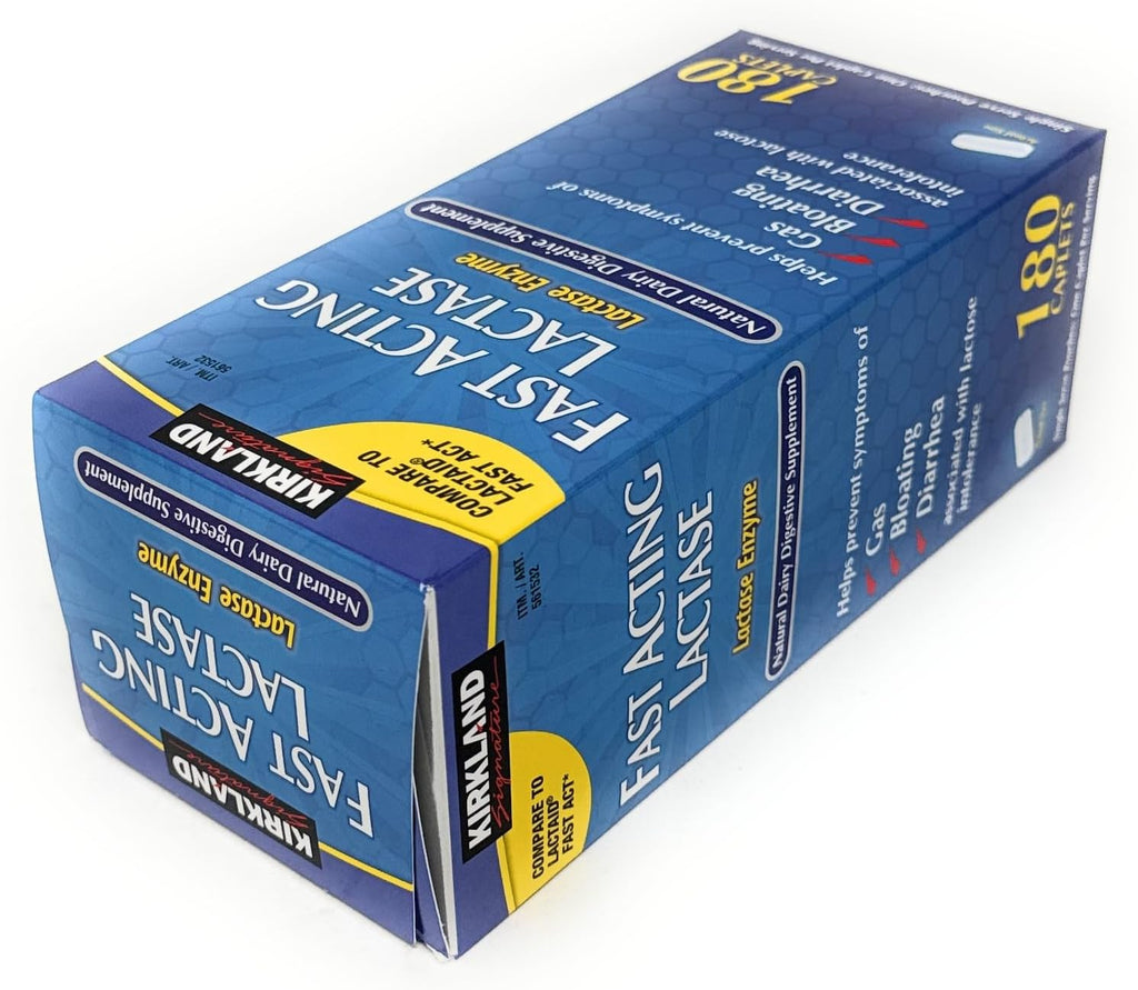 Kirkland Signature Fast Acting Lactase - 180 Caplets
