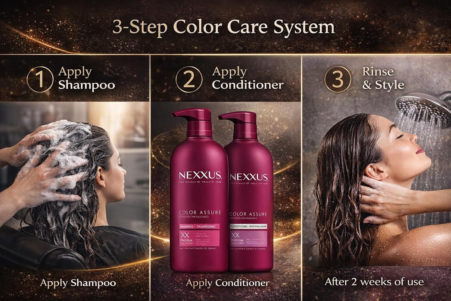 Nexxus Color Assure Shampoo and Conditioner for Color Treated Hair Color Assure Enhance Color Long Lasting Vibrancy 32 oz, 2 Count