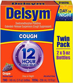 Delsym Extended Release Suspension Children's Grape-Flavored, 5-Ounces Box (Pack of 2)