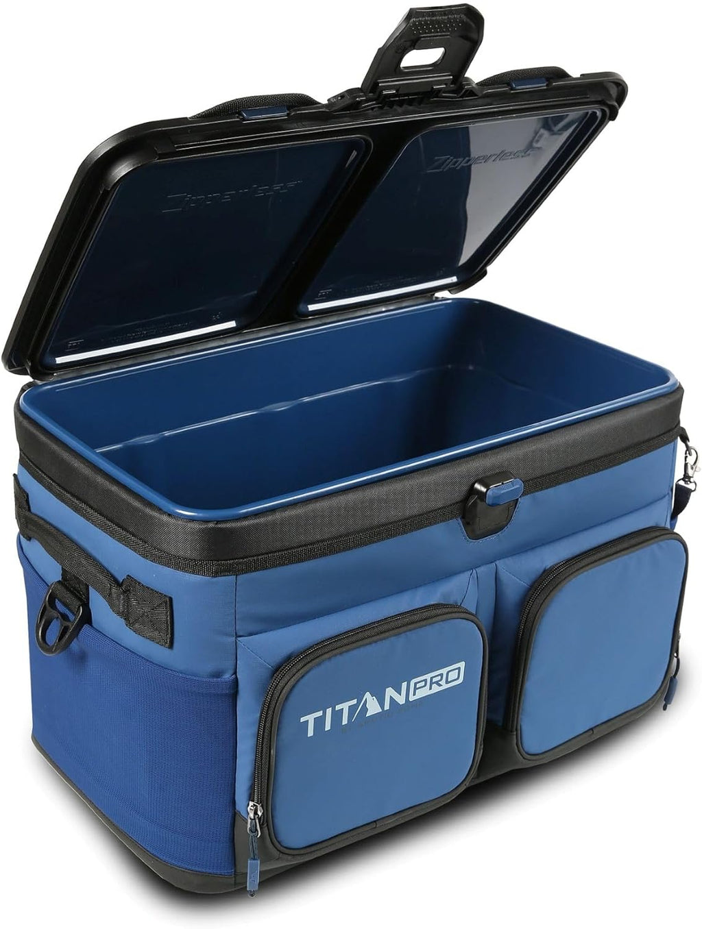 Titan PRO by Arctic Zone 48 Can Triple Zipperles Cooler (Blue)