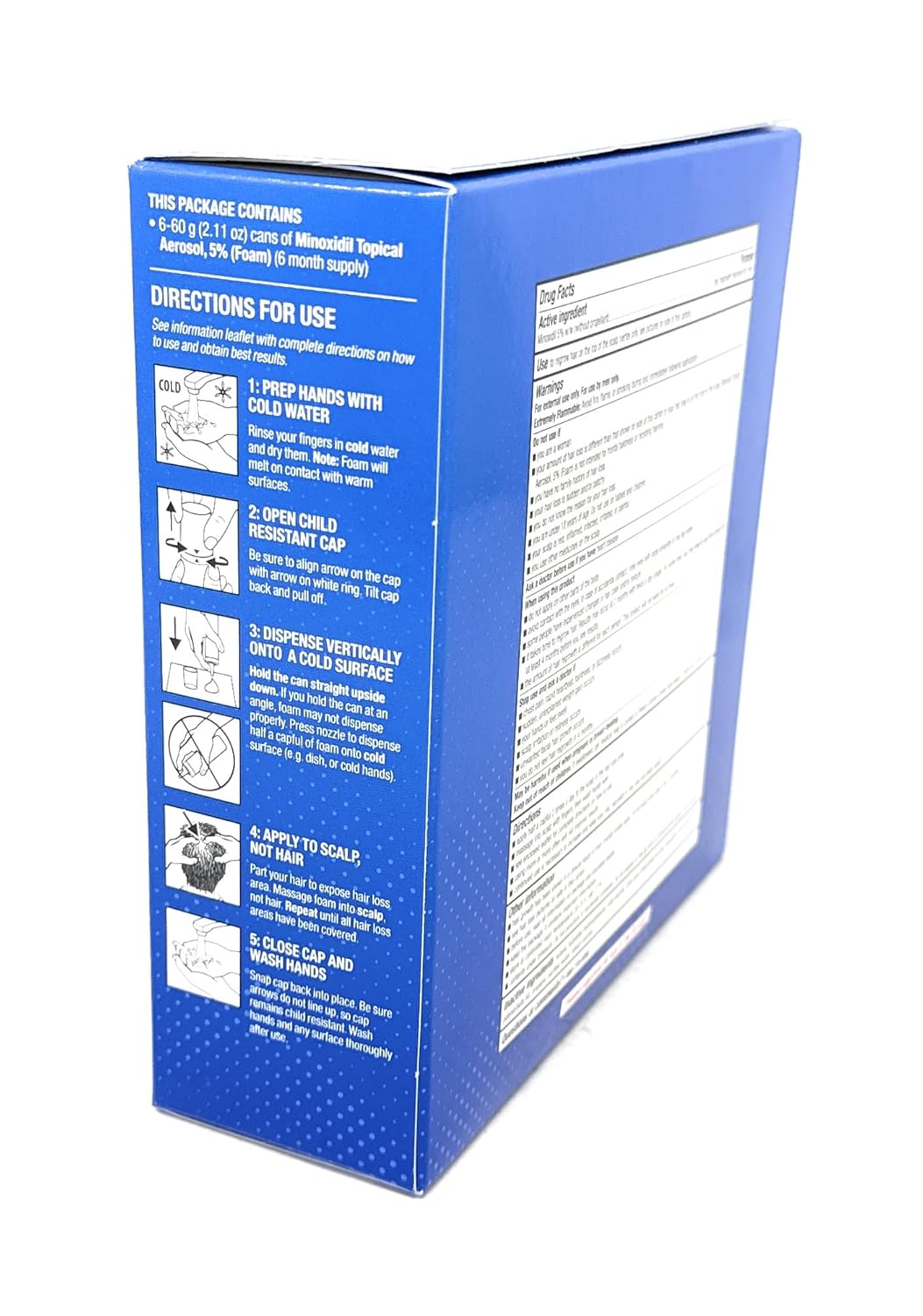 Blue box with white text and instructions on a white background