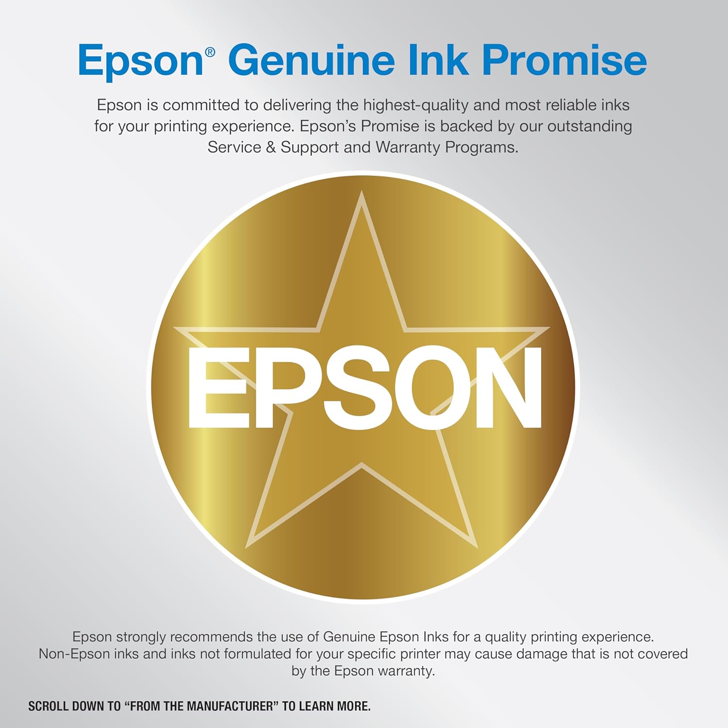 Epson EcoTank ET-4850 Wireless All-in-One Cartridge-Free Supertank with Scanner Copier, Fax, ADF and Ethernet, The Printer Office Printer - White