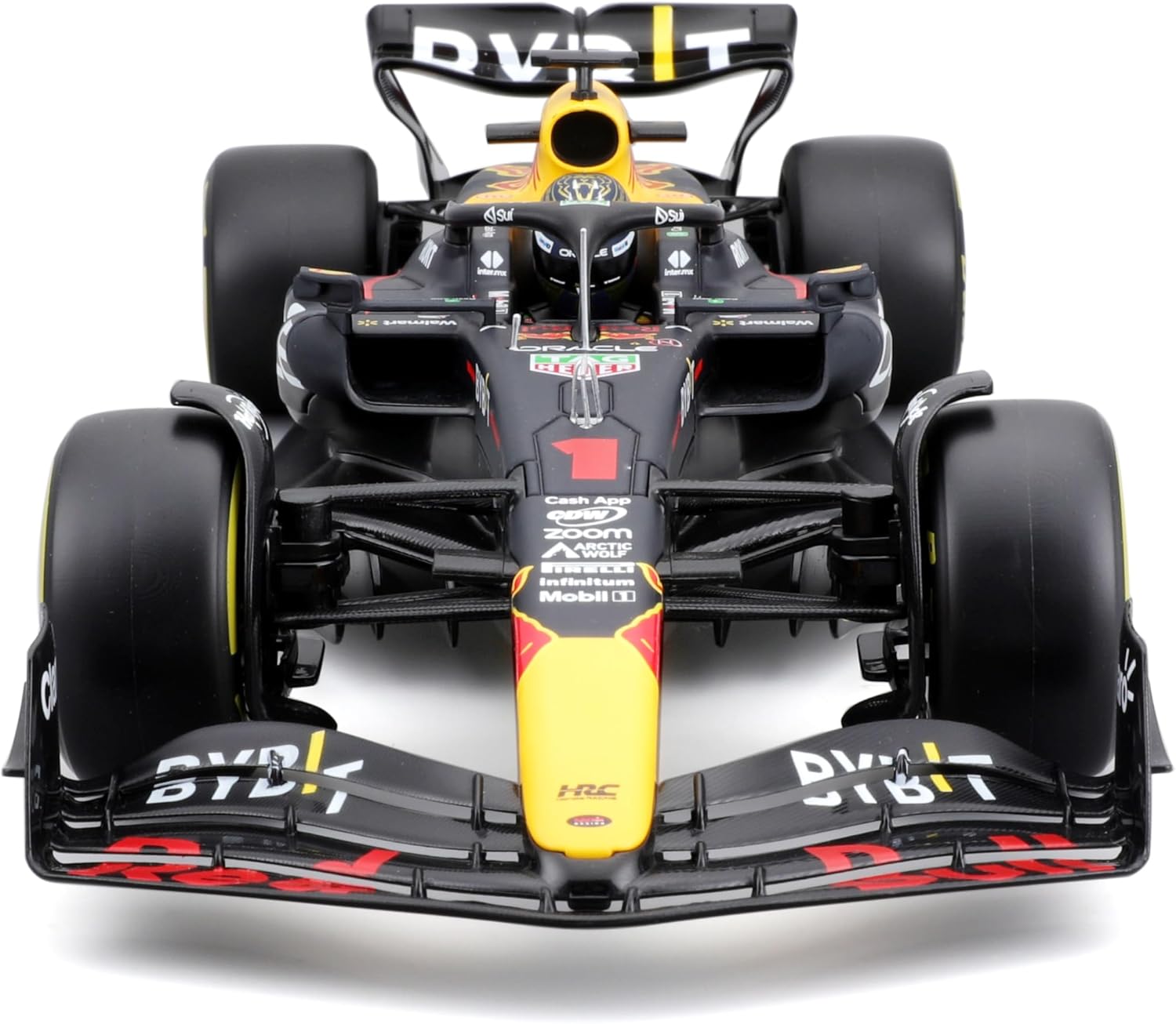 Bburago 1:18 Scale Formula Race Oracle Red Bull Racing RB19 (2023) Diecast Vehicle with Driver Helmet Verstappen #1