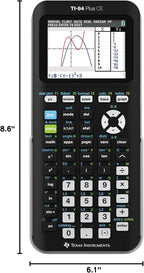 Texas Instruments TI-84 PLUS CE Graphing Calculator, Black (Frustration-Free Packaging) (84PLCE/PWB/2L1/A)
