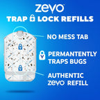 Zevo Trap & Lock Refills, 24/7 Continuous Catch, 12 count