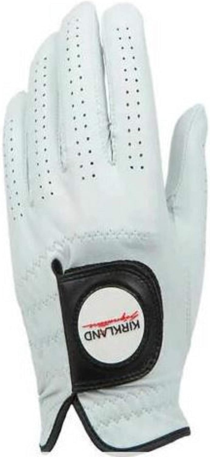 KIRKLAND SIGNATURE Premium Leather Golf Glove for Left Handed - 4-Pack Small