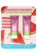 Purlisse Watermelon Energizing 2 Minute Polishing Peel, Cruelty-free, Paraben & Sulfate-free, Brightening & Smoothing, 2 Pack