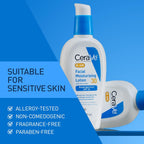 CeraVe AM Moisturizing Facial Lotion w/ Sunscreen SPF 30, 3 Oz (Pack of 2)