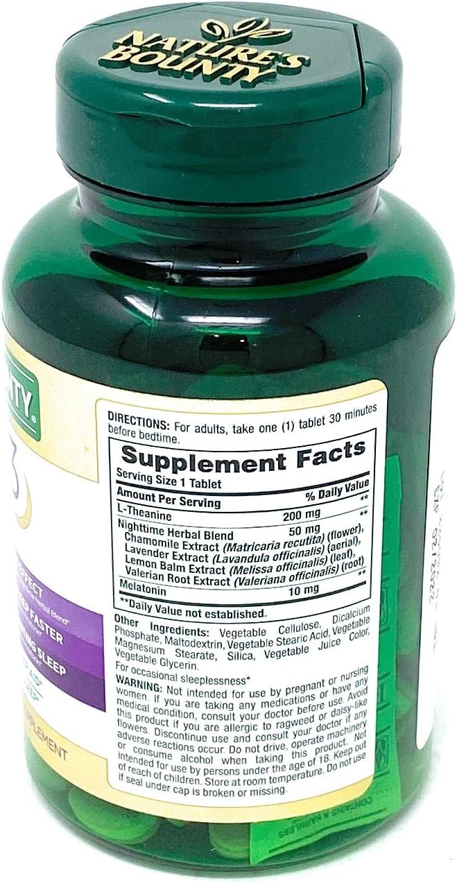 Nature's Bounty Sleep3 10mg. Melatonin, 120 Tablets
