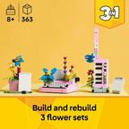 LEGO Creator 3 in 1 Typewriter with Flowers - Building Toy with 3 Building Options, Typewriter, Flowerpot with Pen & Notebook, or Keytar - Gift Idea for Birthdays - 31169