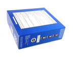 Blue box with text and labels on a white background