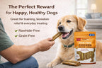 Dog Chews Rawhide-Free - Chicken Dental Treats for Large Dogs, Grain-Free Digestible Chews, 10 Pack 7" Rolls by Rewardables (2.4lb)