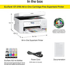 Epson EcoTank ET-3760 Wireless Color All-in-One Cartridge-Free Supertank Printer with Scanner, Copier and Ethernet, Regular