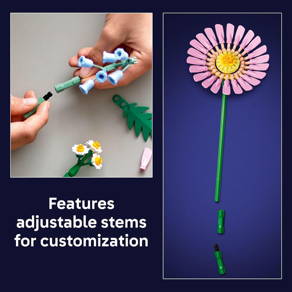 LEGO Botanicals Petite Sunny Bouquet Building Toy - DIY Floral Arrangement for Girls & Boys, Ages 9+ - Gift for Birthdays - Bedroom, Desk, Home Decor - 10347