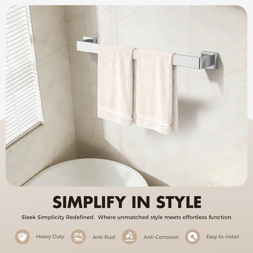 Landia Home 6-piece Bath Hardware Collection | Brushed Nickel Finish