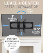 SANUS Preferred Extendable Tilt TV Wall Mount for 42 to 90 inch Screens up to 150lbs - 5.7” Extension Provides Max 12 deg Tilt to Reduce Glare - Easy DIY Install w/Included Hardware - SLT4-B1