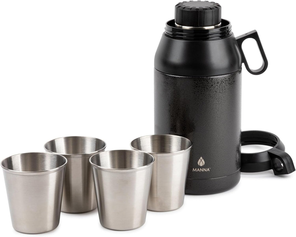 Manna Stack Stainless Steel Insulated Growler - 64 Oz - Onyx