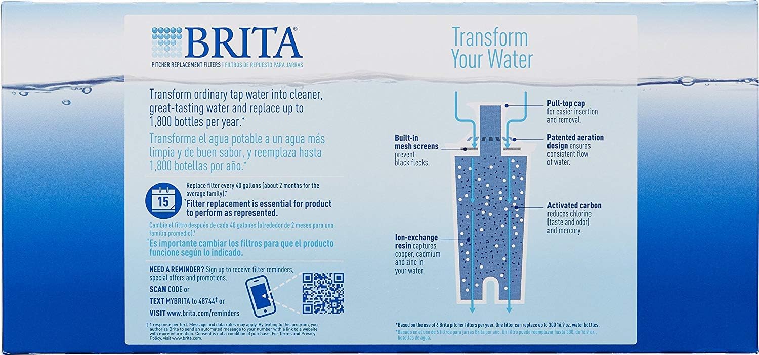 Clorox Repl Brita Water Pitcher Advanced Replacement Filters 5 ea, 1