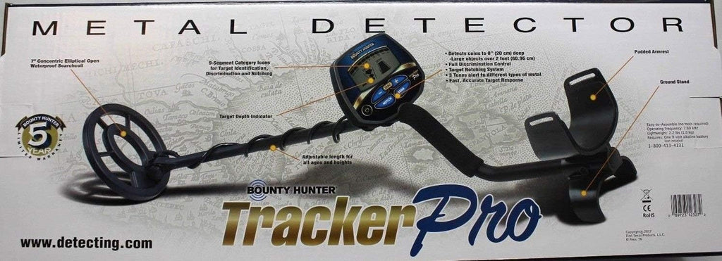Bounty Hunter Tracker PRO Adjustable Metal Detector w/LCD Target ID