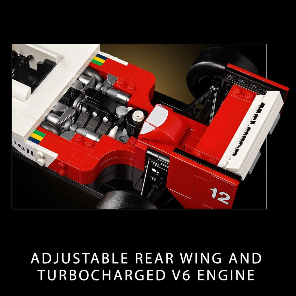LEGO Icons McLaren MP4/4 & Ayrton Senna Minifigure Model Car Kit - Buildable F1 McLaren Set for Adults, Ages 18+ - Gift for Birthdays - 10330