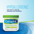 Cetaphil Moisturizing Cream for Dry/Sensitive Skin, Fragrance Free 16 oz (Pack of 2)