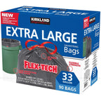 Kirkland Signature Flex-tech 33 Gallon Trash Bag, 90count, 1count