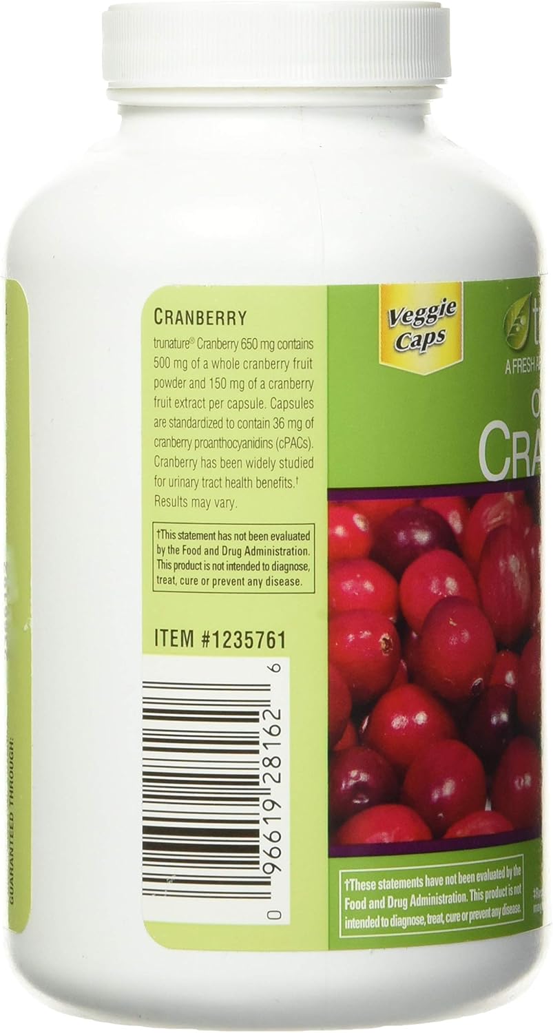 trunature Cranberry 650 mg, 140 Vegetarian Capsules