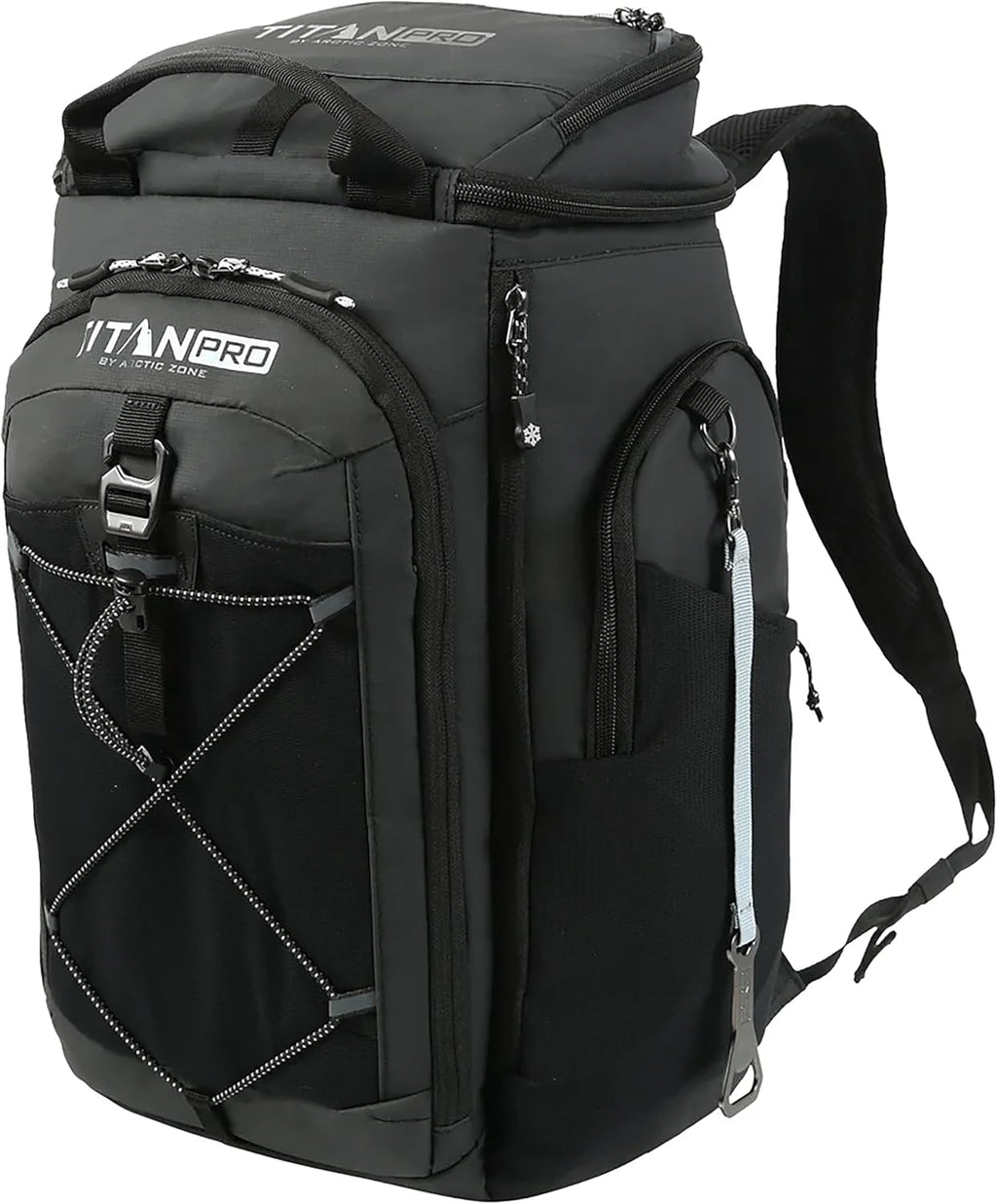 Titan PRO By ARCTIC ZONE Insulated Backpack Cooler with Ice Walls (Black-Black)