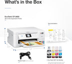 Epson EcoTank ET-2850 Wireless Color All-in-One Cartridge-Free Supertank Printer with Scan, Copy and Auto 2-Sided Printing - White, Medium