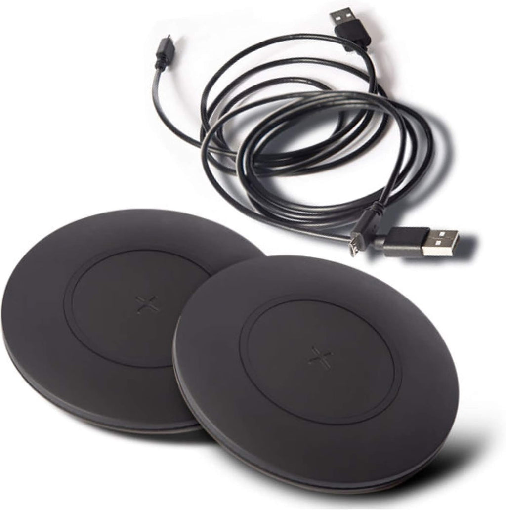 TYLT Shield 2 Pack Wireless Charger Pad | Wireless Charging Station | Qi-Certified 10W Max Universal Fast Wireless Charging Pad Compatible to Apple, Samsung, Wireless Buds, and Other Capable Devices