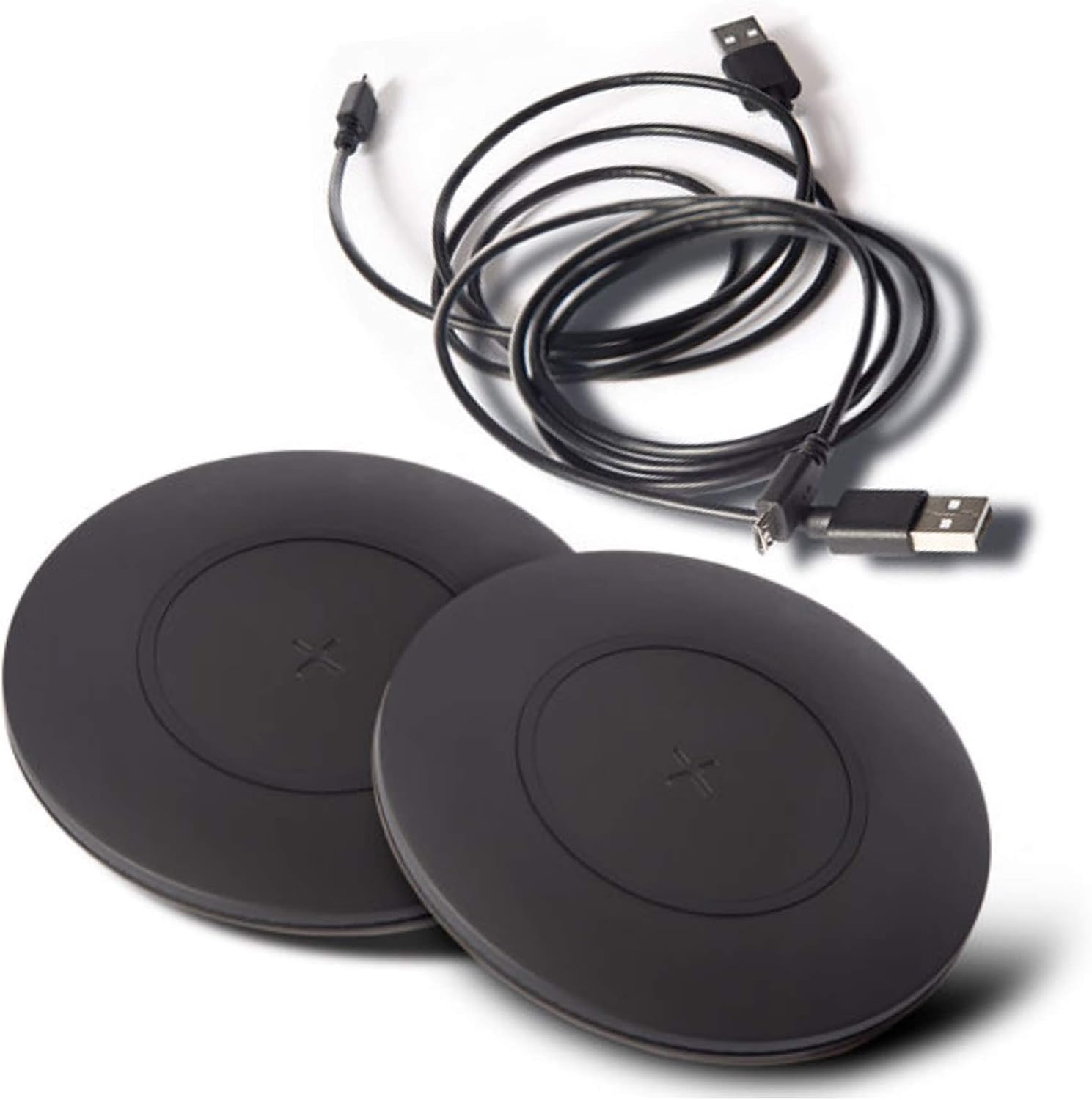 TYLT Shield 2 Pack Wireless Charger Pad | Wireless Charging Station | Qi-Certified 10W Max Universal Fast Wireless Charging Pad Compatible to Apple, Samsung, Wireless Buds, and Other Capable Devices