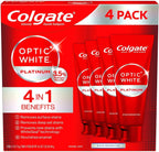 Colgate Optic White Platinum toothpaste 4-pack packaging