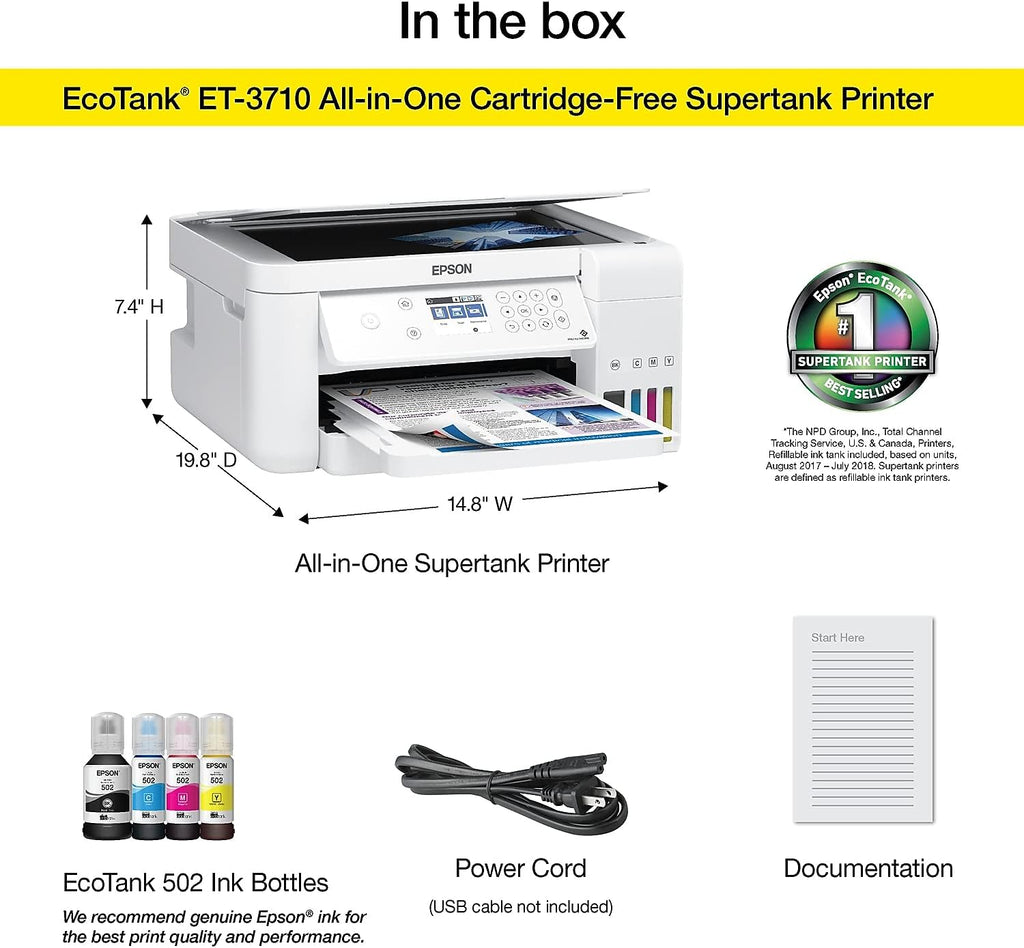 ECOTANK ET-3710 All-in-ONE Printer White