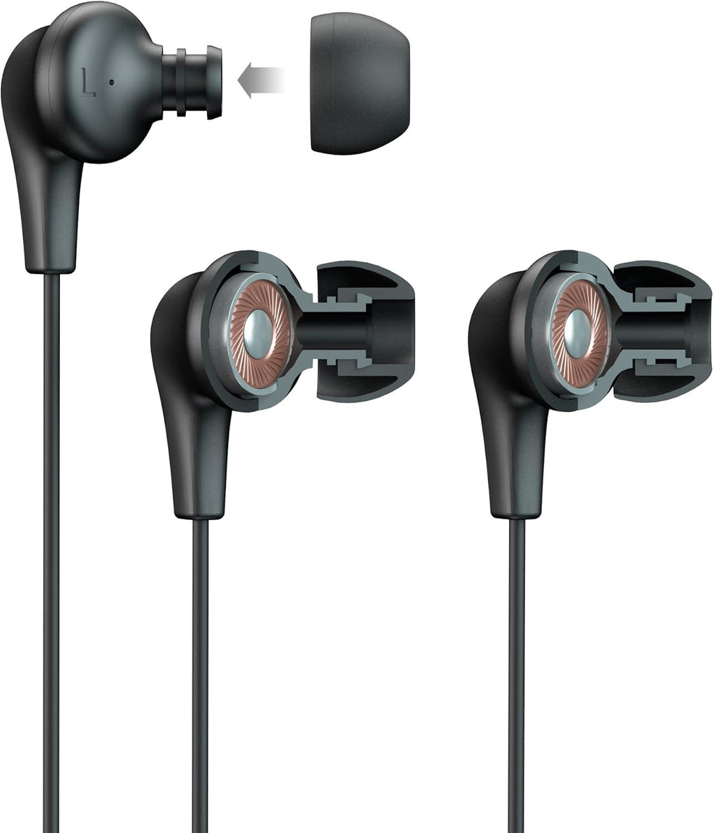 Jlab Audio JBudsPRO Premium in-Ear Earbuds with Mic, Guaranteed Fit, Guaranteed for Life - Black