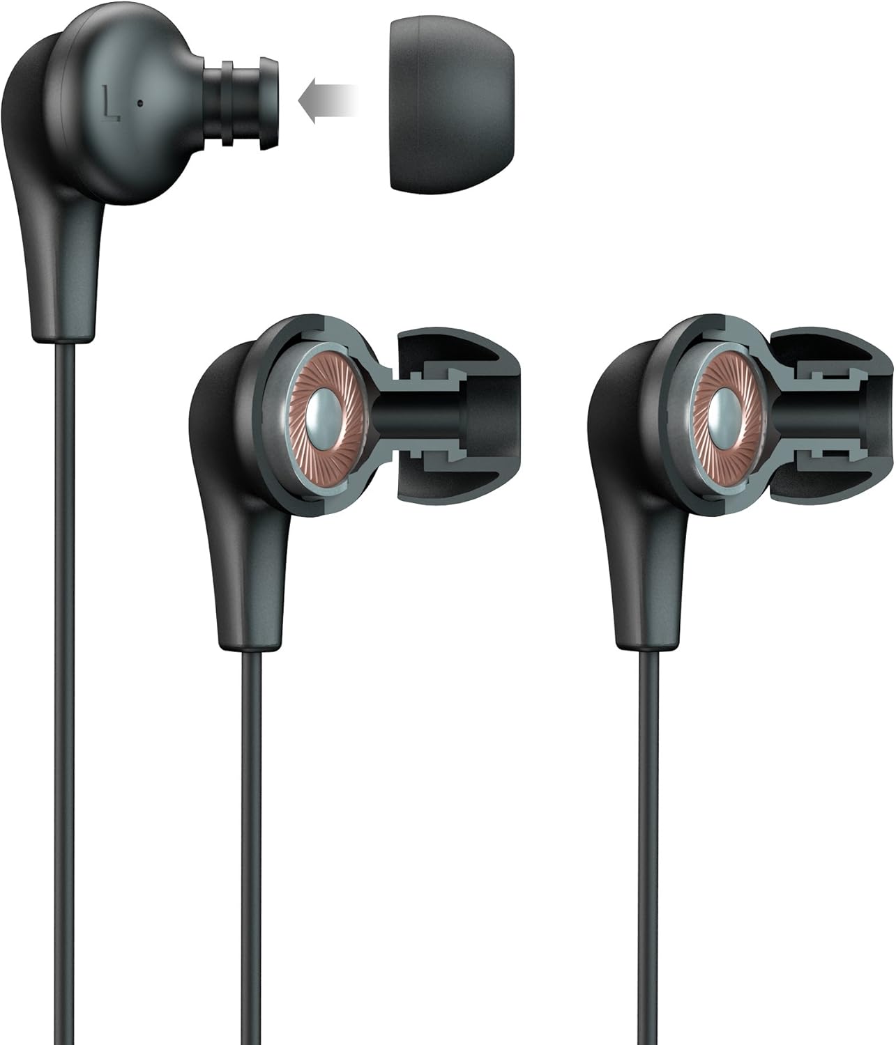 JLab Audio JBuds2 Premium in-Ear Earbuds Guaranteed Fit, Guaranteed for Life - Blue