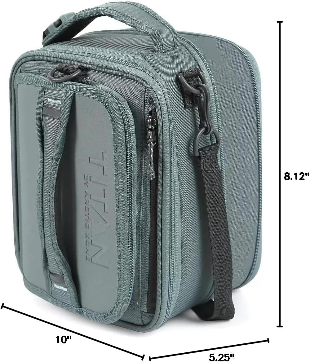 Titan by Arctic Zone Fridge Cold Expandable Lunch Box (Green/Grey)