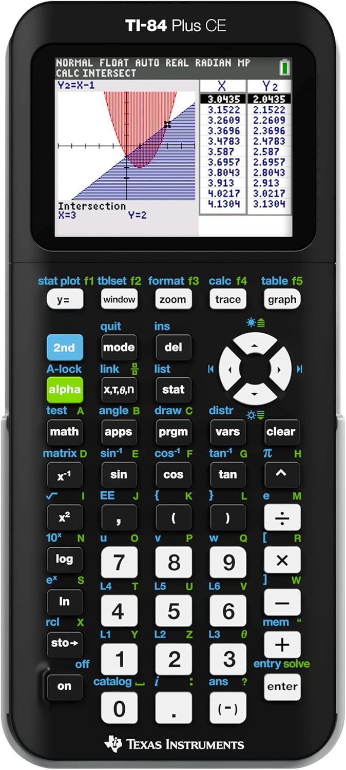 Texas Instruments TI-84 Plus CE Color Graphing Calculator, Black