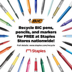 BIC GSM609BE Round Stic Ballpoint Pen,Med. Pt,Value Pk,60/BX,Frost/BE Ink