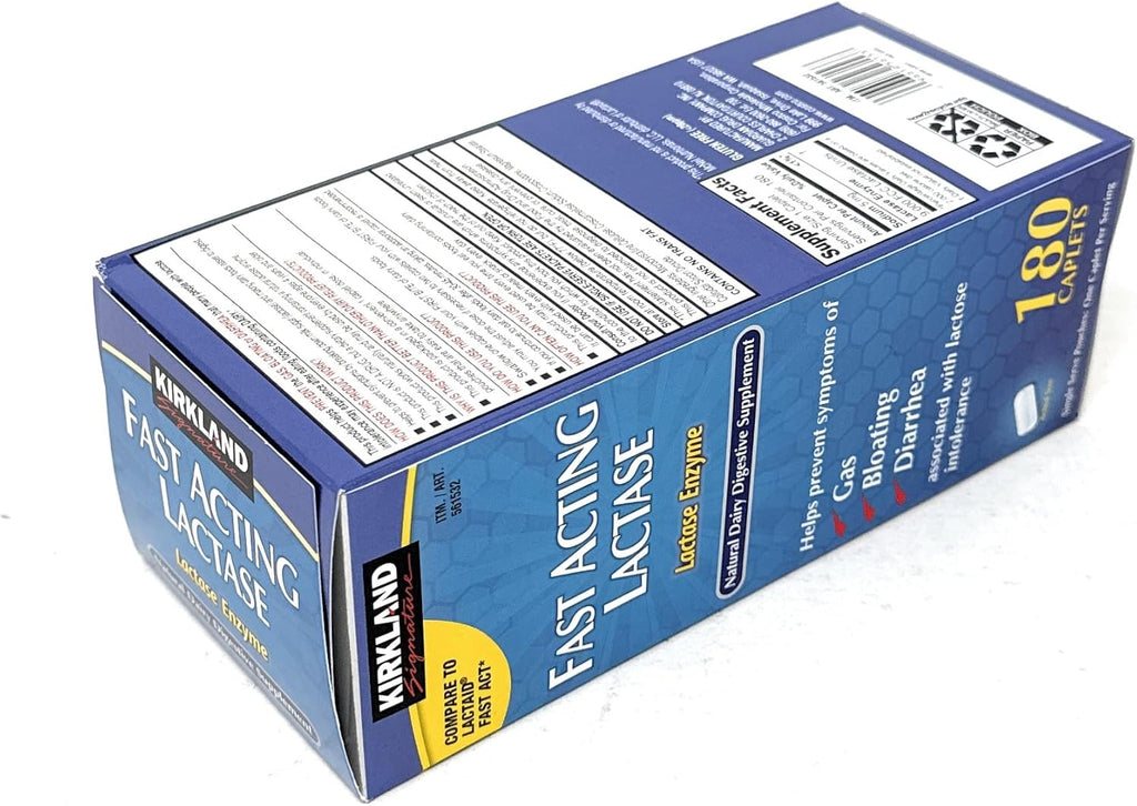 Kirkland Signature Fast Acting Lactase - 180 Caplets