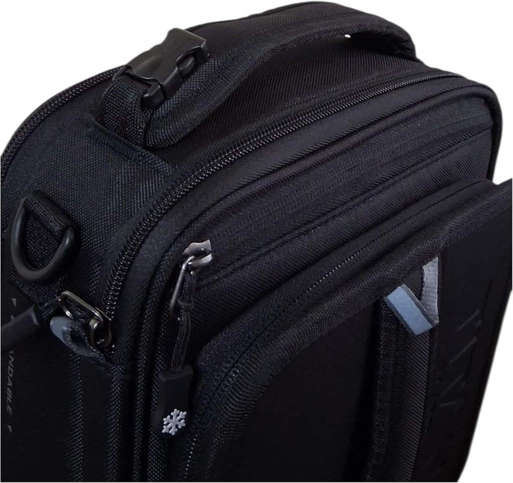 Titan by Arctic Zone Expandable Lunch Box – Insulated, Crush-Resistant Cooler with 2 Ice Walls & Leak-Proof Lining – Meal Prep Bag with Strap & Container for Work & Travel | Black (Black)