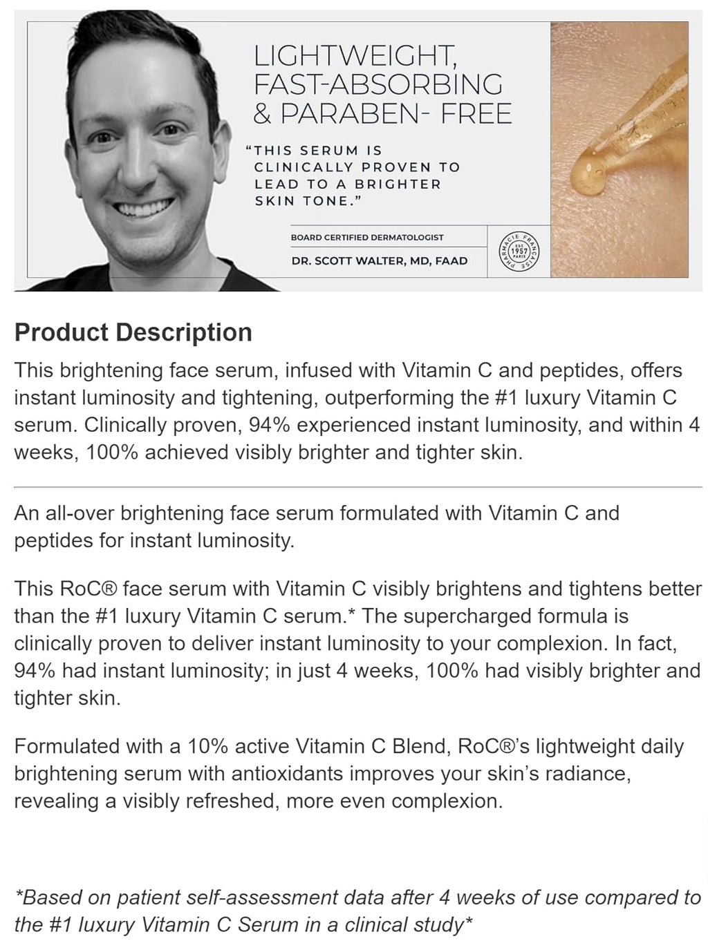 RoC Multi Correxion Revive and Glow Daily Vitamin C Serum Set, 1.0 FL OZ and 1.7 FL OZ Set, 2.7 FL OZ Total