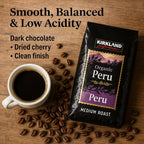 Kirkland Signature Organic Whole Bean Coffee from Peru- 2lb Whole Bean Medium Roast