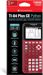 Texas Instruments TI-84 Plus CE Color Graphing Calculator, Radical Red Small