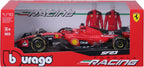 May Cheong B18-16812L Bburago Formula 1 Ferrari SF-23 Leclerc with Helmet 2023 Die Cast Car, Red